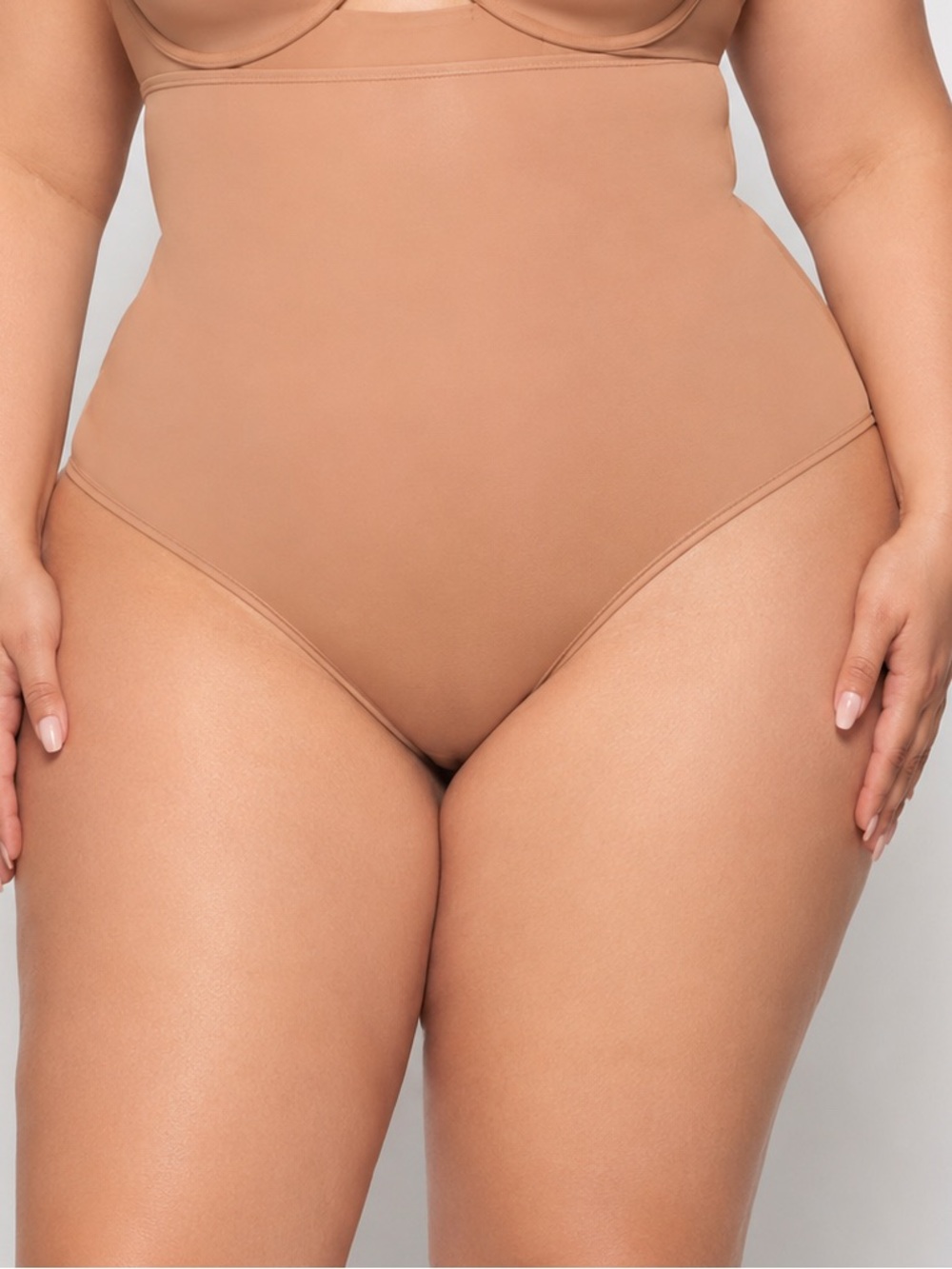 SKIMS Barely There High Waist Thong Shapewear 4X Nude